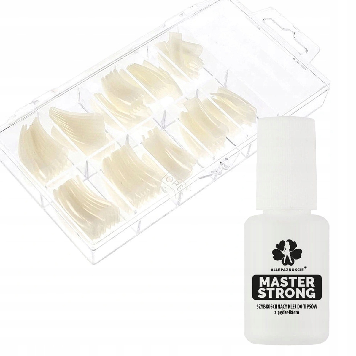 TIPSY długa kieszonka KLEJ do tipsów manicure