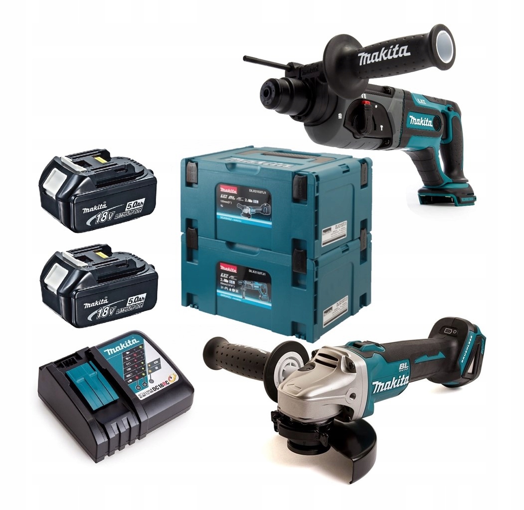 

zestaw Makita Młotowiertarka Sds+ szlifierka 18V