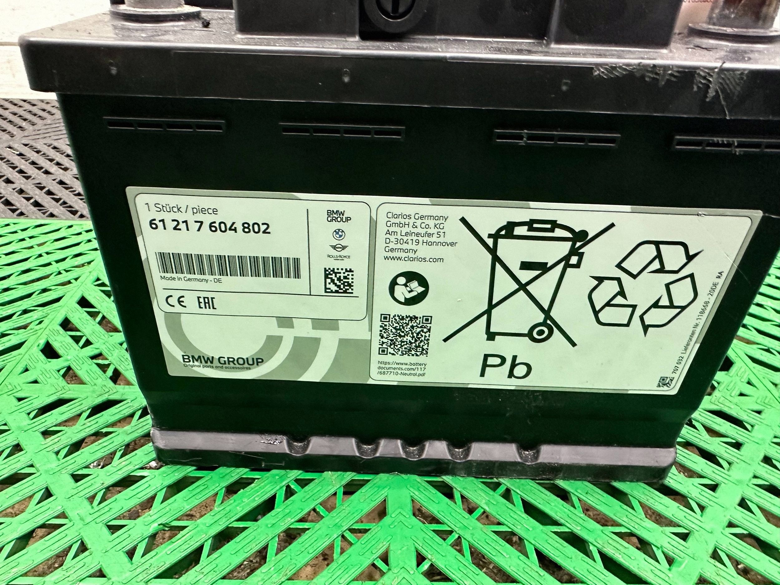 Batterie AGM START-STOP 12V 60AH 660AH BMW