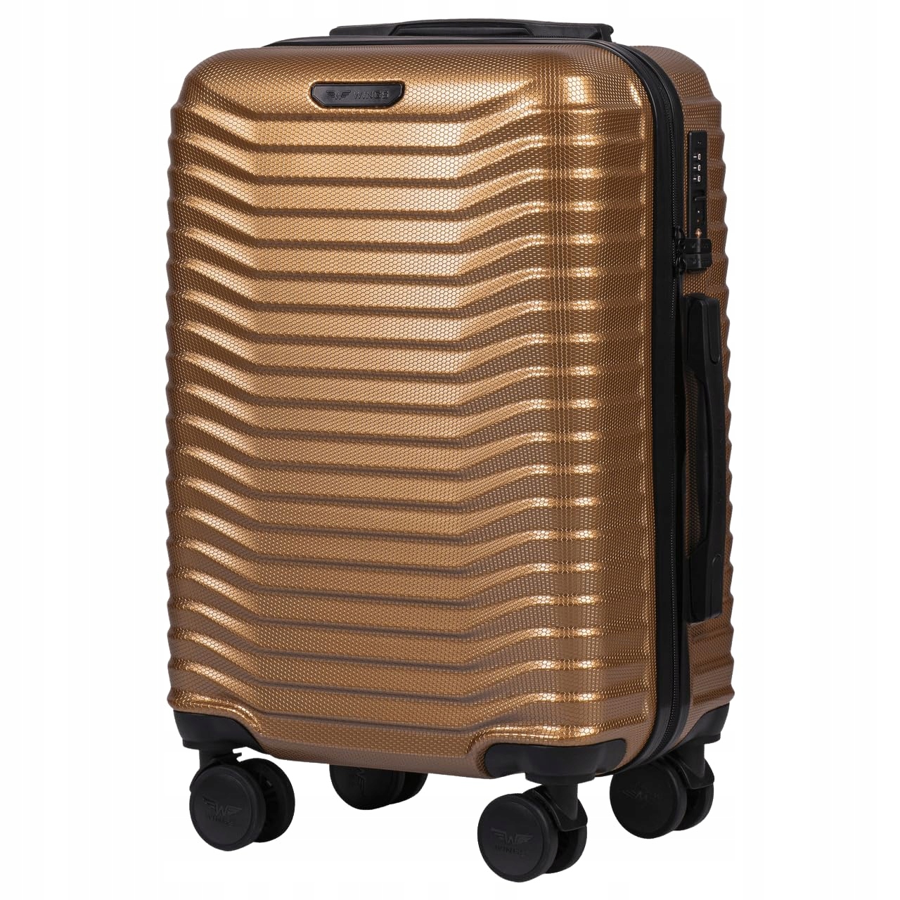 Kabinový kufr Wings Pc Sea Eagle 20" Zlatý Příruční zavazadlo tvrdé a prostorné
