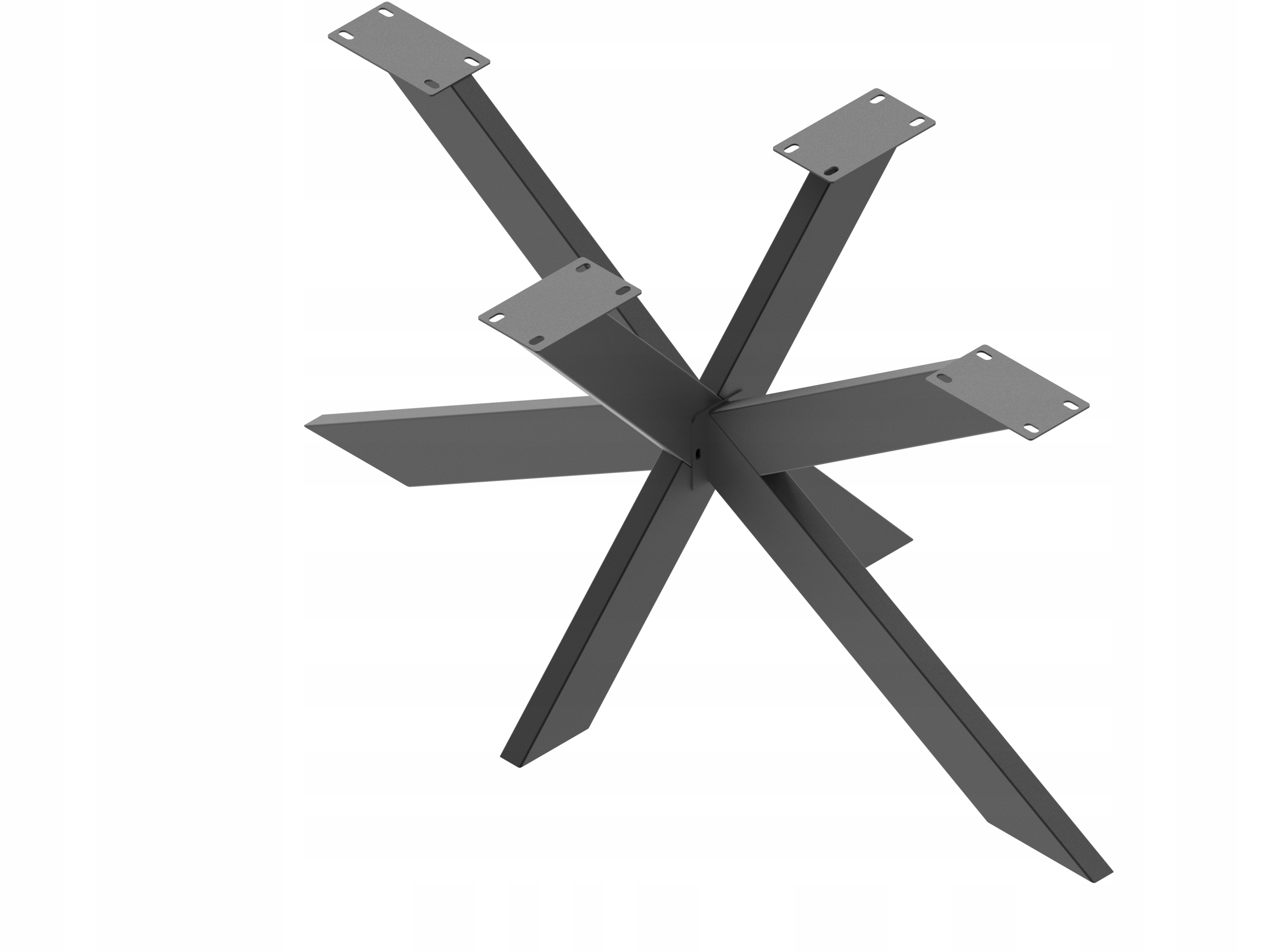 Rejs Noha Loft Industrial Kovové Nohy Ke Stolu Dvojité X Černé Vruty