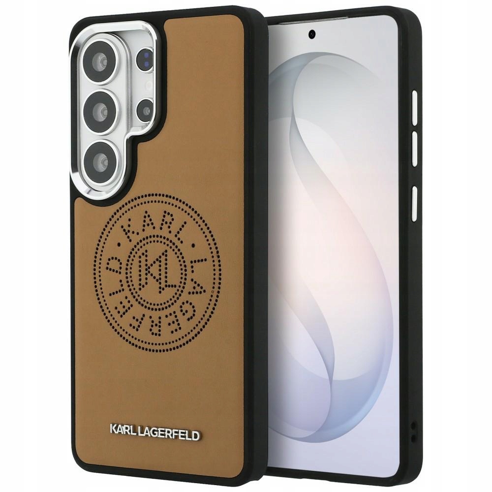 Pouzdro Karl Lagerfeld Perforated Kl MagSafe pro Samsung Galaxy S26 Ultra hnědé