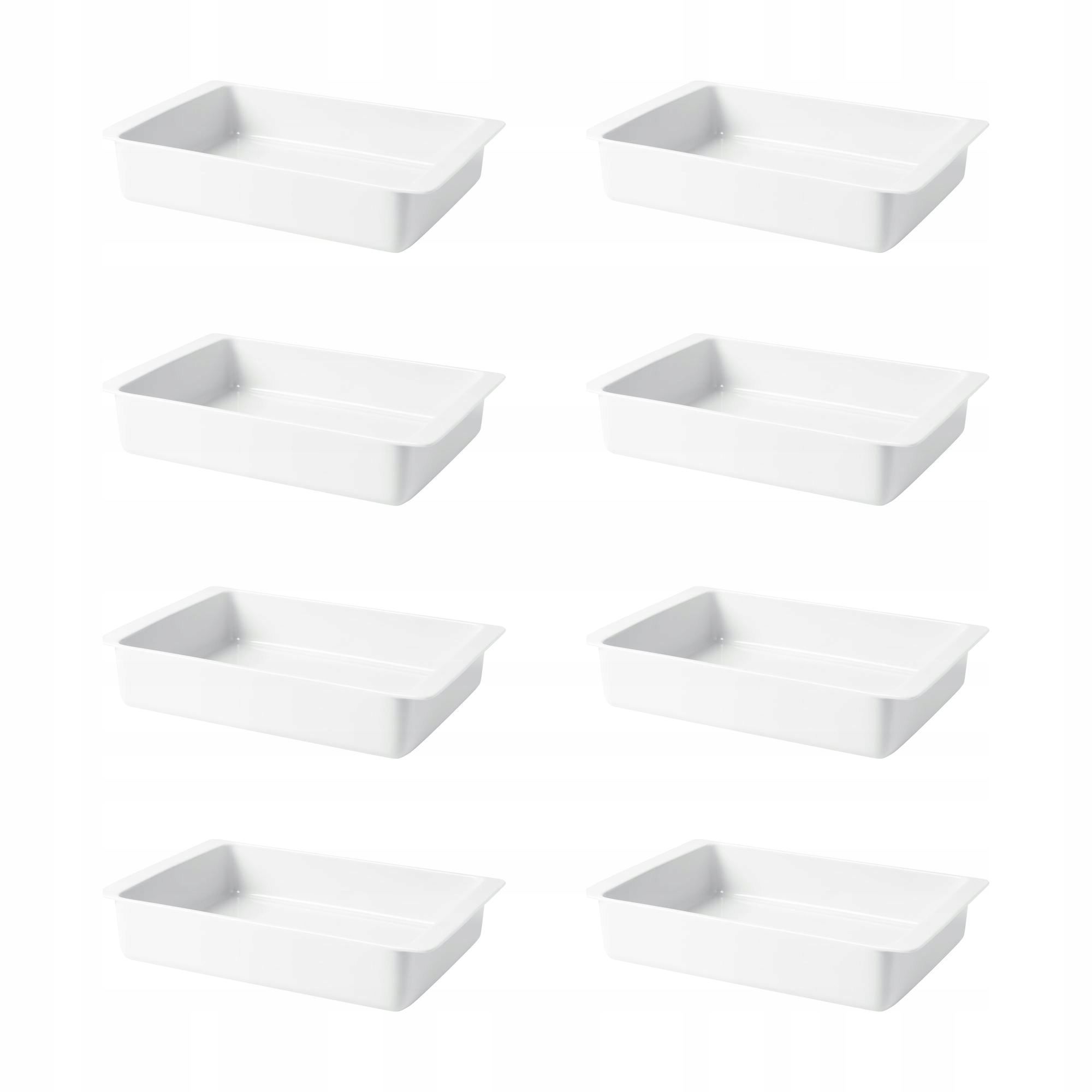 8 szt. Naczynie żaroodporne Ikea 365+ 38x26 cm porcelana białe