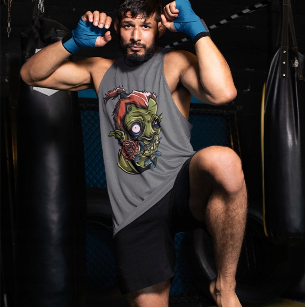 TANK TOP HORROR/ROCK ROSE Rozmiar S