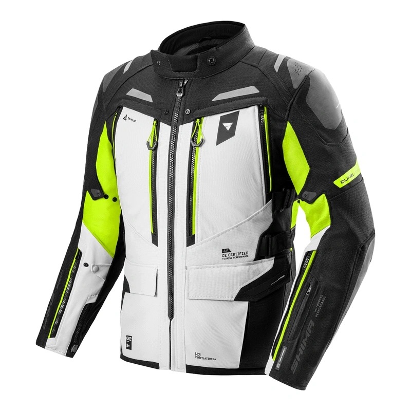 Motocyklová bunda Shima Dune 2.0 Fluo šedá žltá fluo čierna Darčeky
