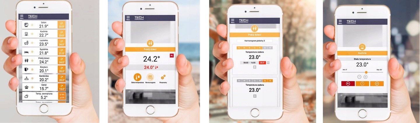 L-4 WIFI TECH STEROWNIK SIŁOWNIK TERMOSTATYCZNYCH Powierzchnia grzewcza 0 m²