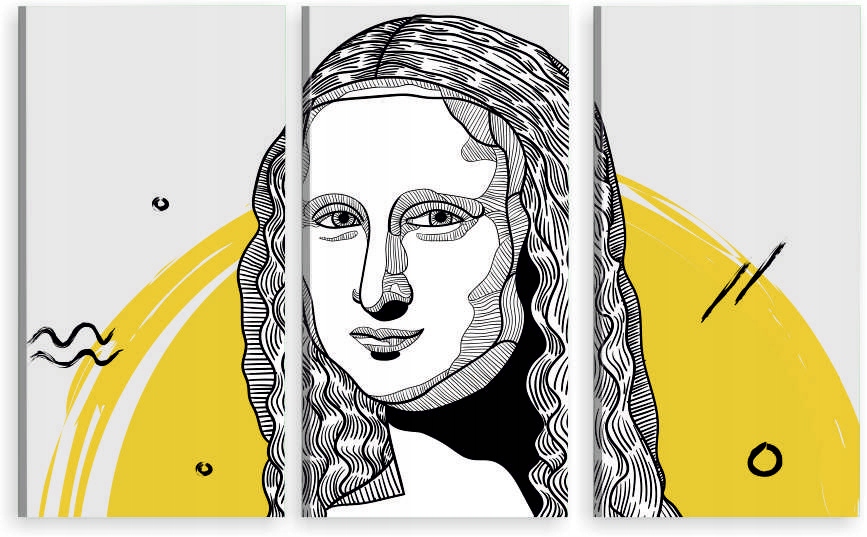

Tryptyk Obraz Na Ścianę mona lisa nowoczesny