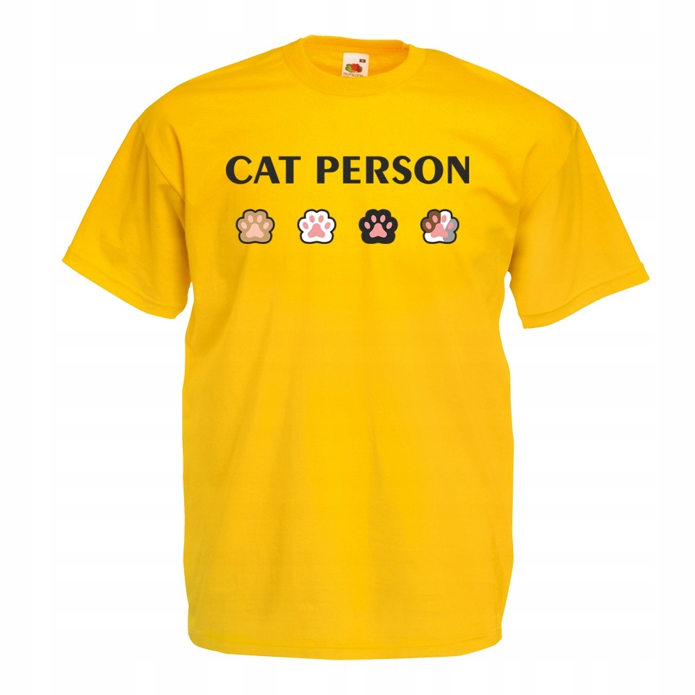 

Koszulka cat person kociarz kot M żółta