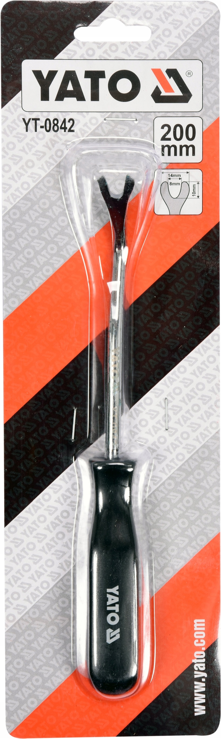 YATO ŚCIĄGACZ 200mm DO DEMONTAŻU KOŁKÓW SPINEK TAPICERKI AUTA SAMOCHODU