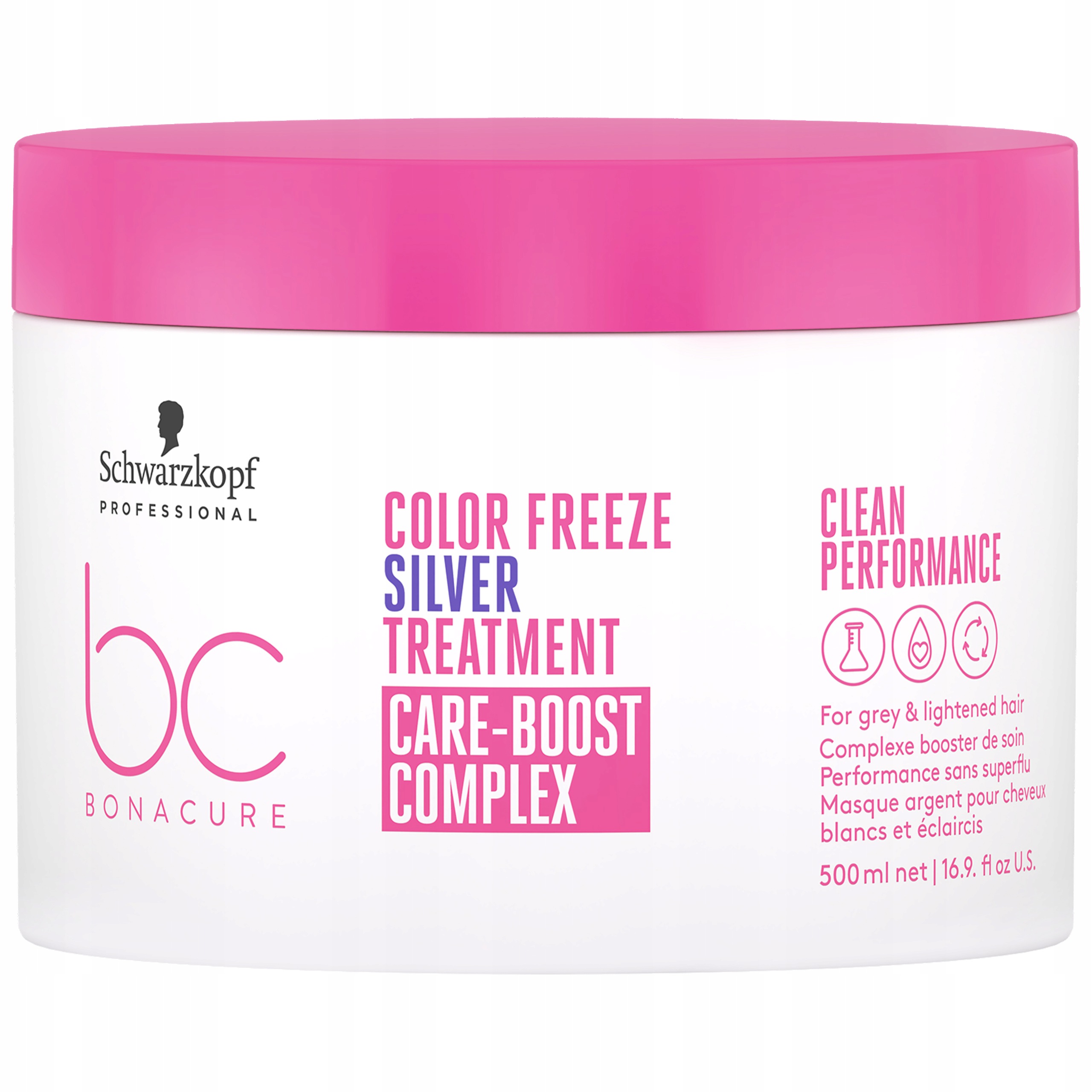 Ochlazující maska Schwarzkopf Bc Color Silver pro blond vlasy 500 ml