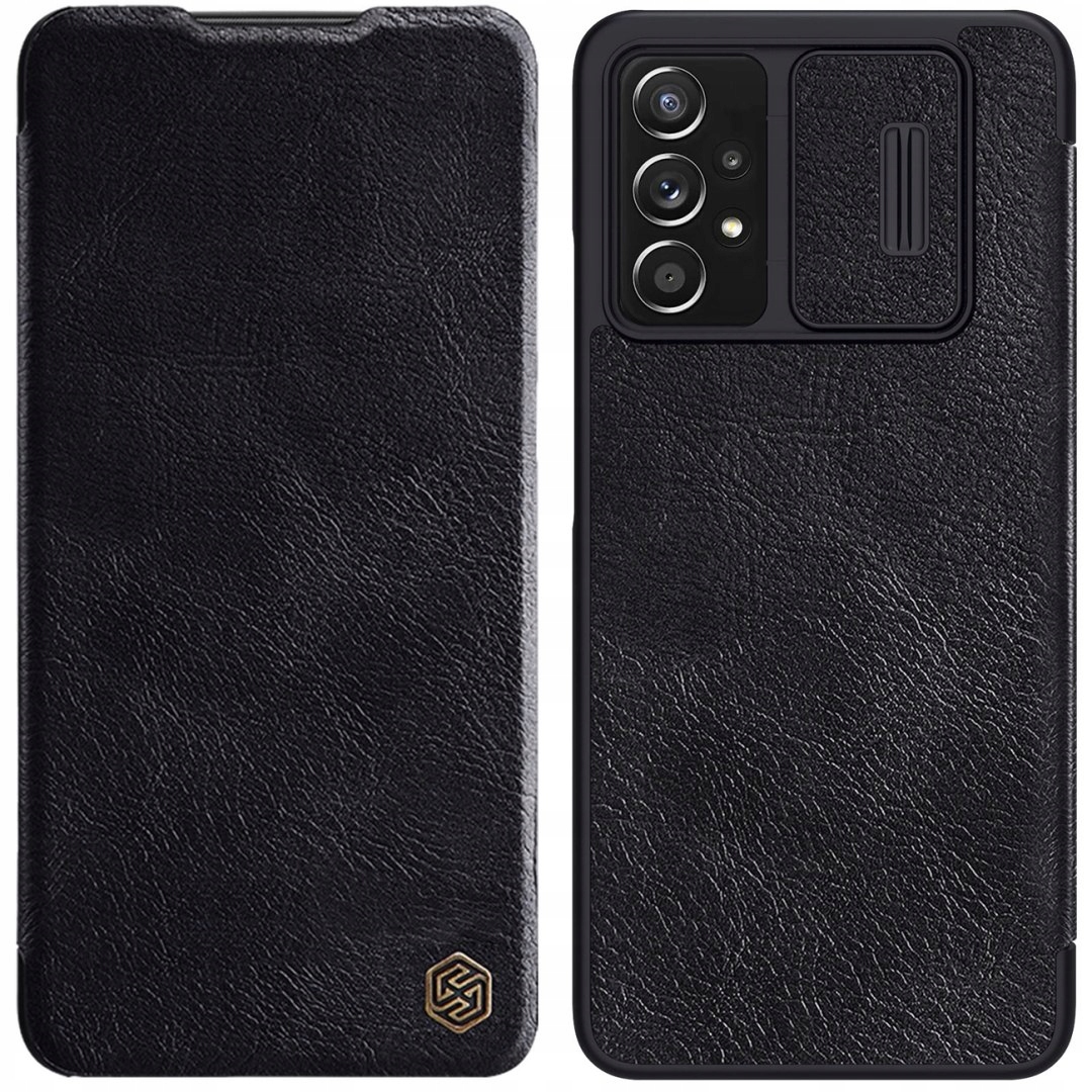 Nillkin Qin skórzana kabura etui do Samsung Galaxy A73 czarny