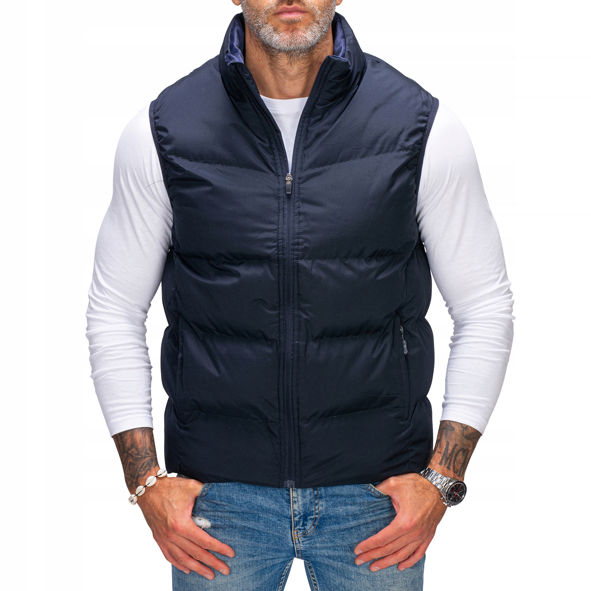 BZ1159 L MĘSKI BEZRĘKAWNIK PRZEJSCIOWY OCIEPLACZ Marka Fk_fashion