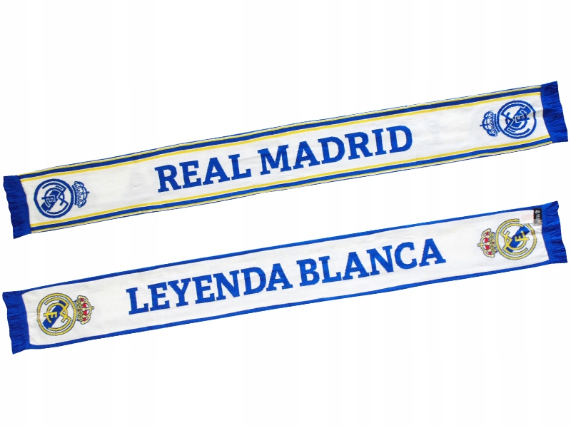 Dwustronny Oficjalny Szalik Real Madryt Leyenda Blanca