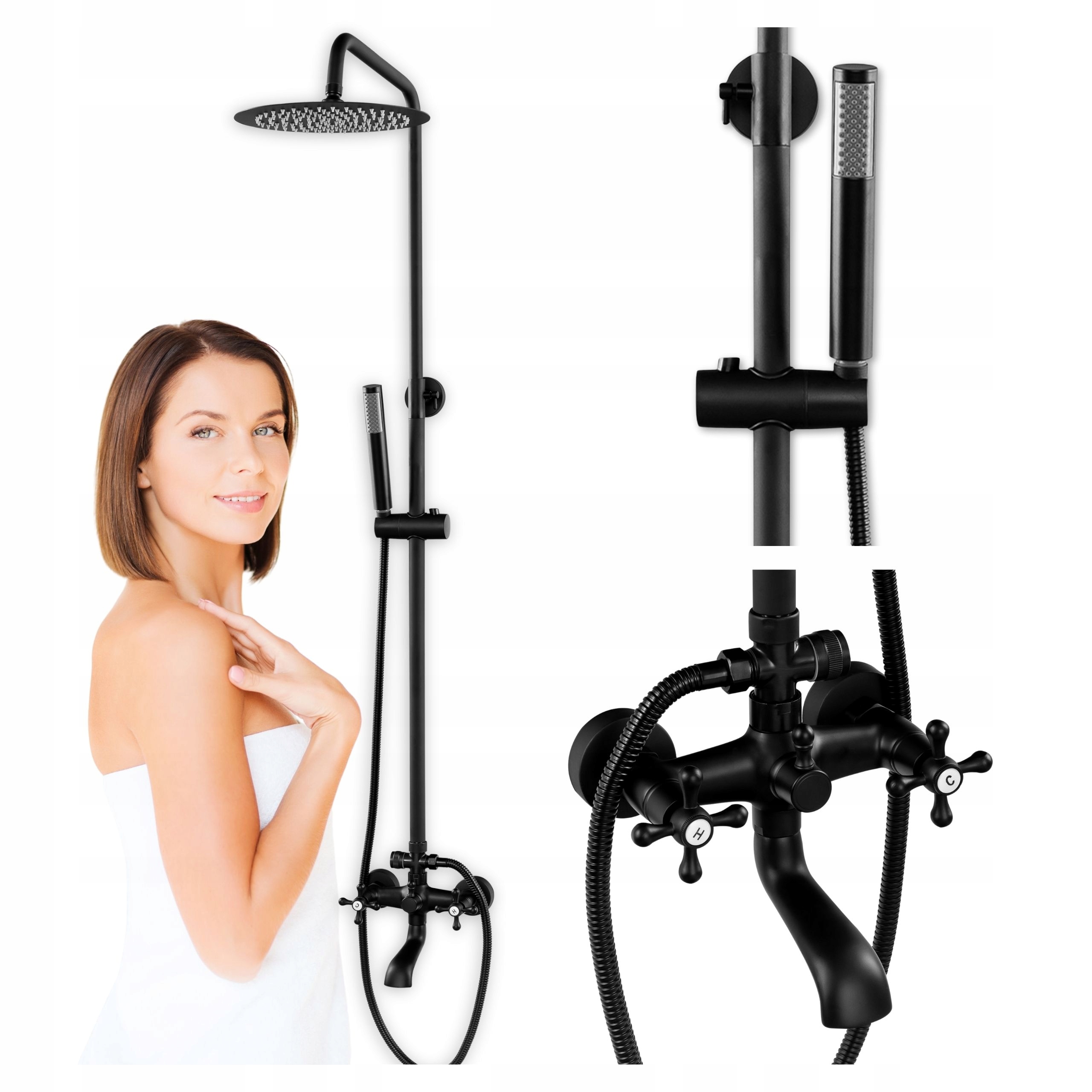 Sprchový Set Camilla Retro Černý