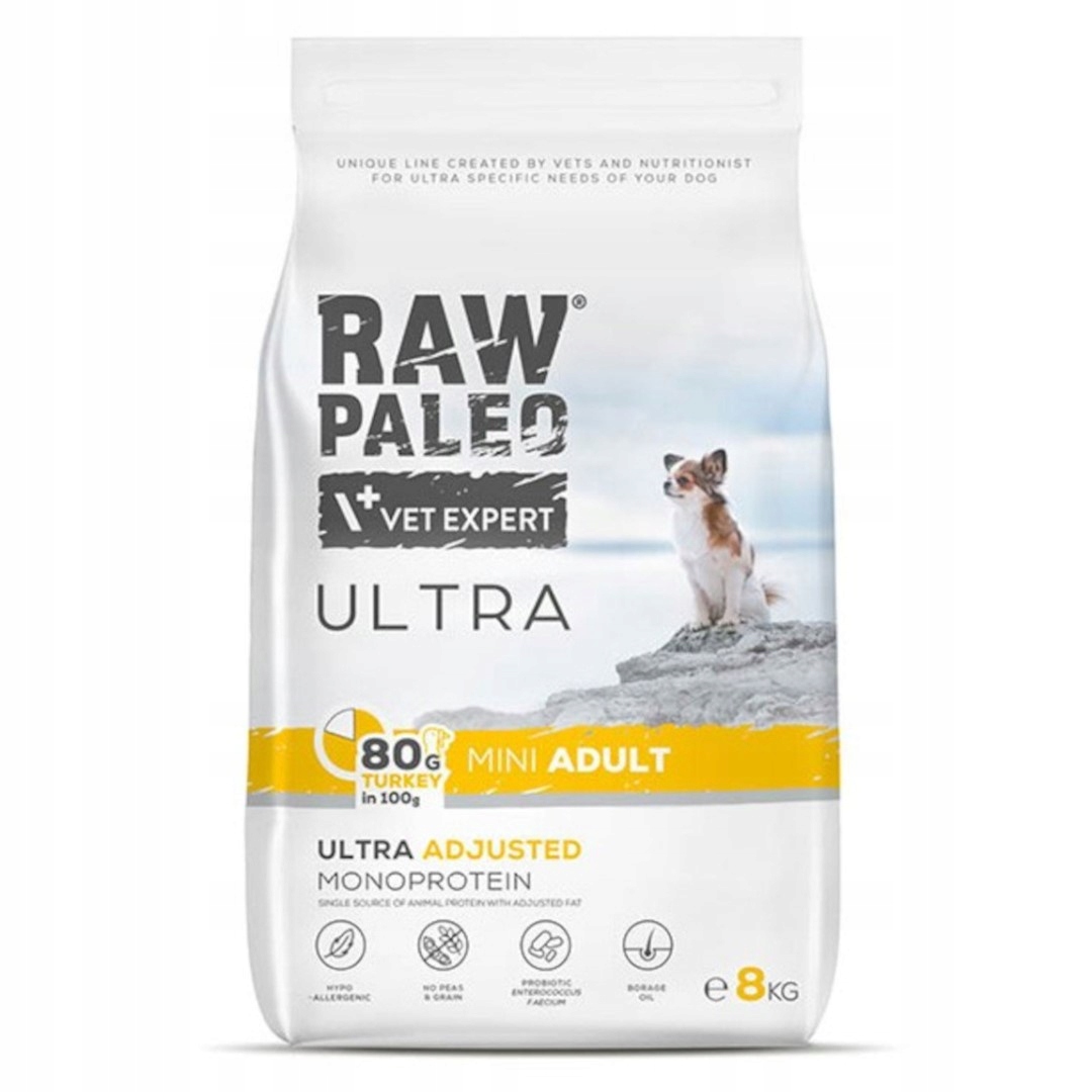Raw Paleo Ultra Mini Adult 8kg Sucha Karma Z Indykiem Dla Psów Małych Ras