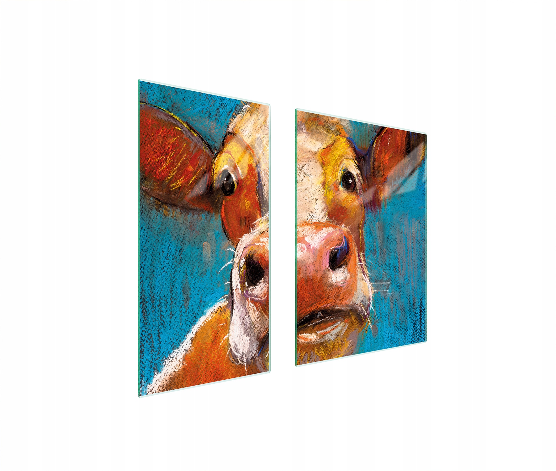 Skleněná Ochranná Deska 75x52 Kráva Tvrzené Sklo
