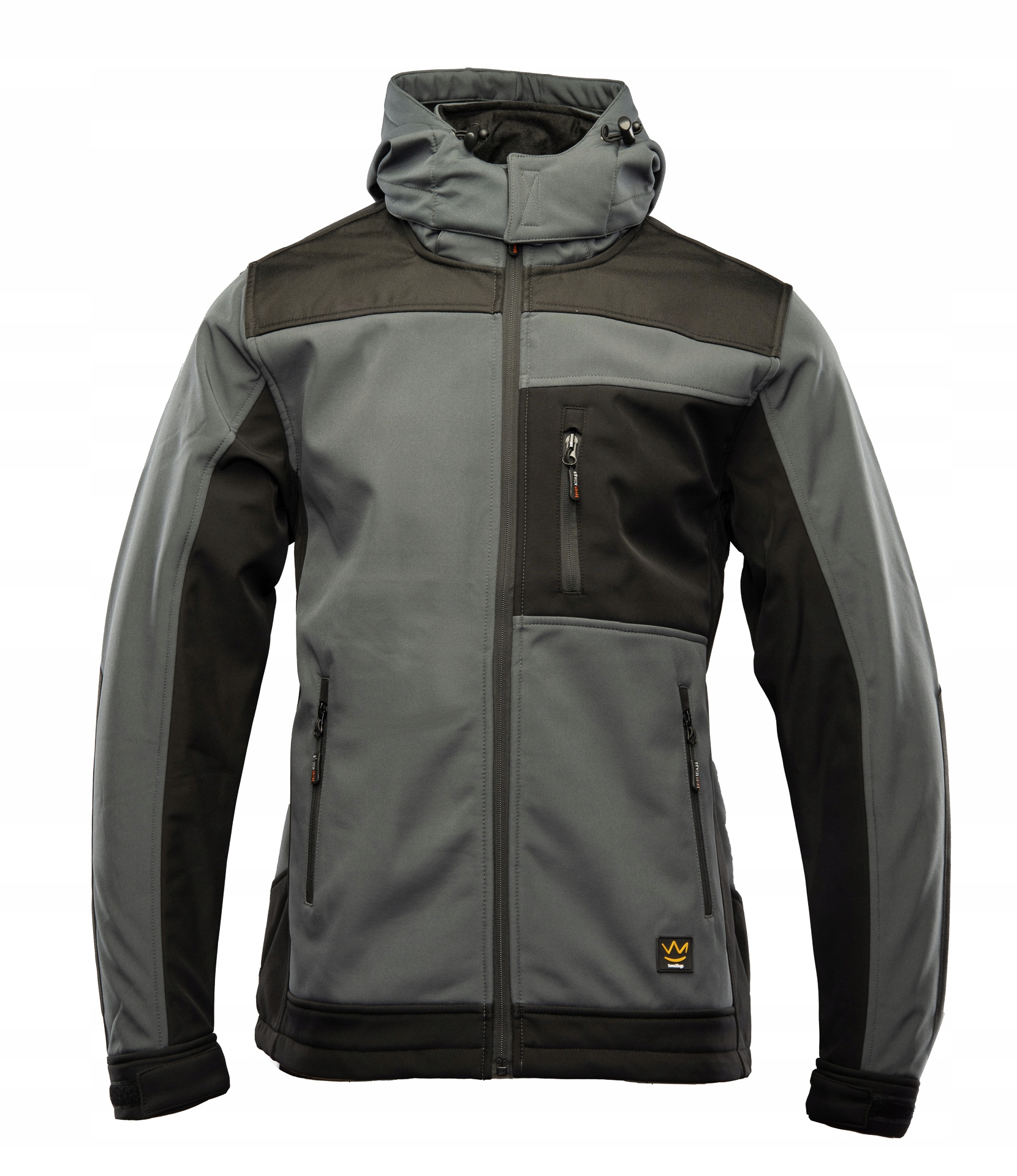 Kurtka typu softshell ciepła mocna bluza softshellowa z kapturem r, 3XL