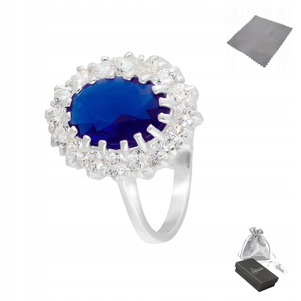 Prstýnek ryzost 925 Elegantní prsten Diana Safír| vel. 19