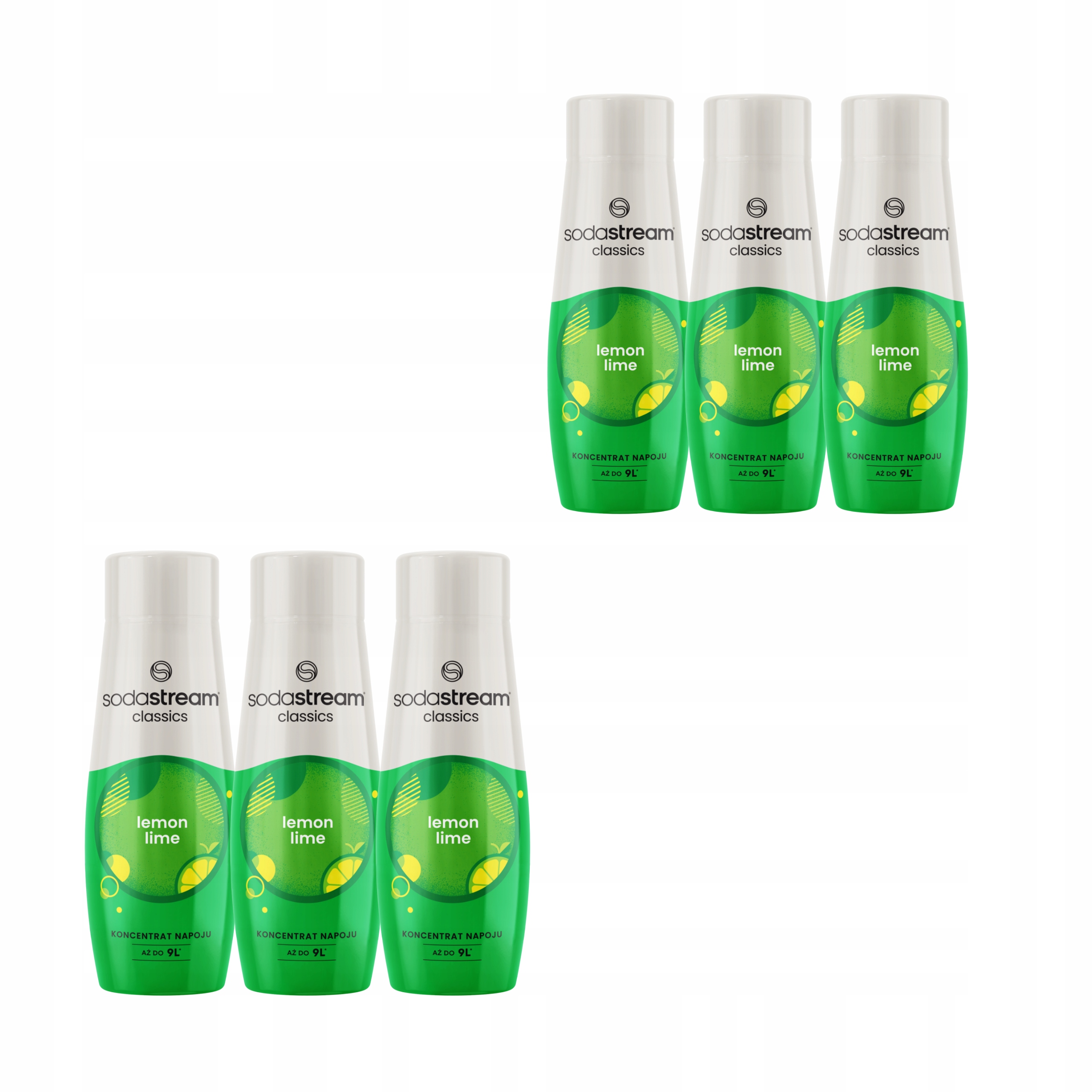 6 x Koncentrát Citron – Limetka Lemon Lime 440ML Sodastream sirup