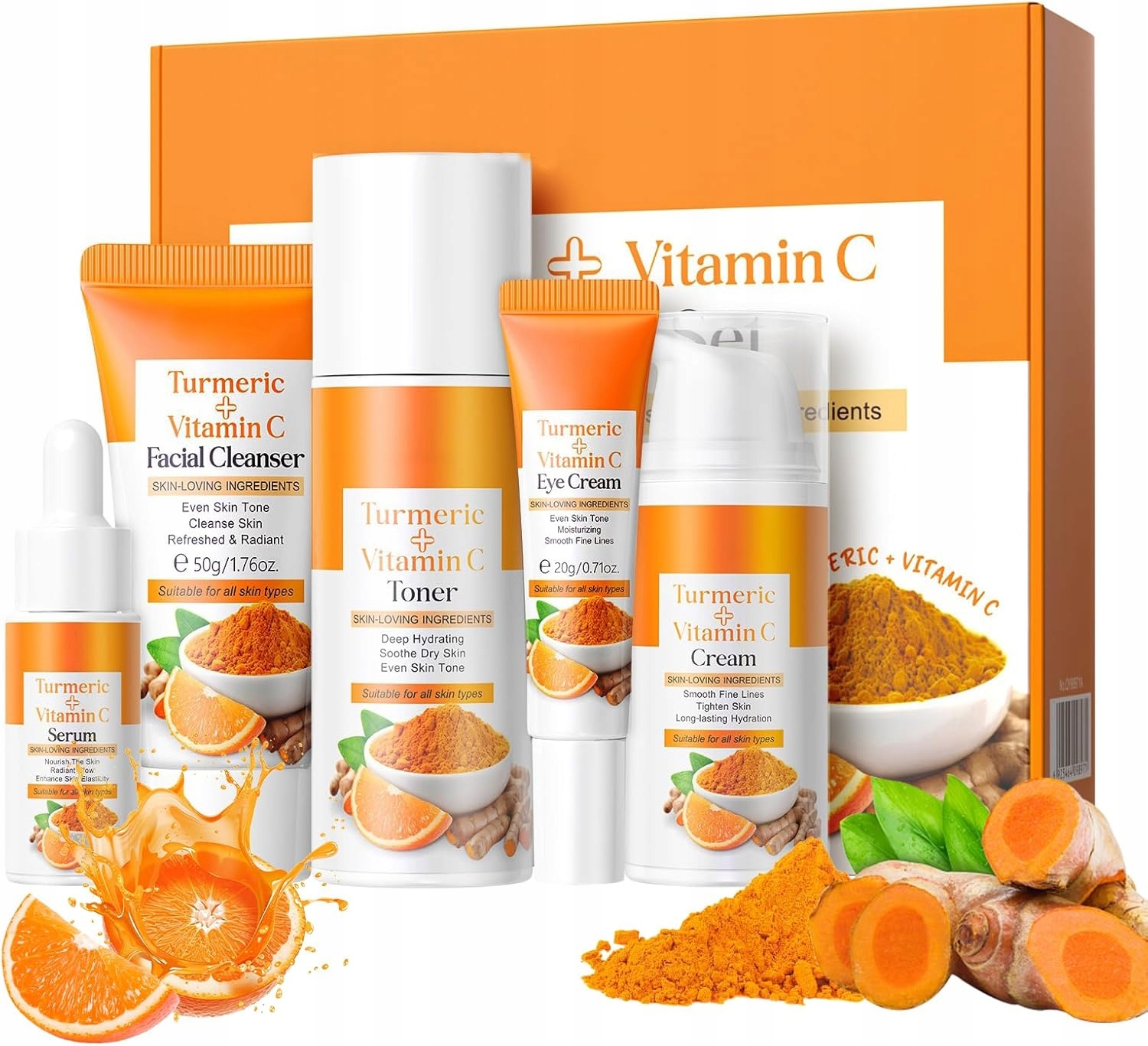 Sada pro péči o obličej Kurkuma s vitamínem C proti vráskám