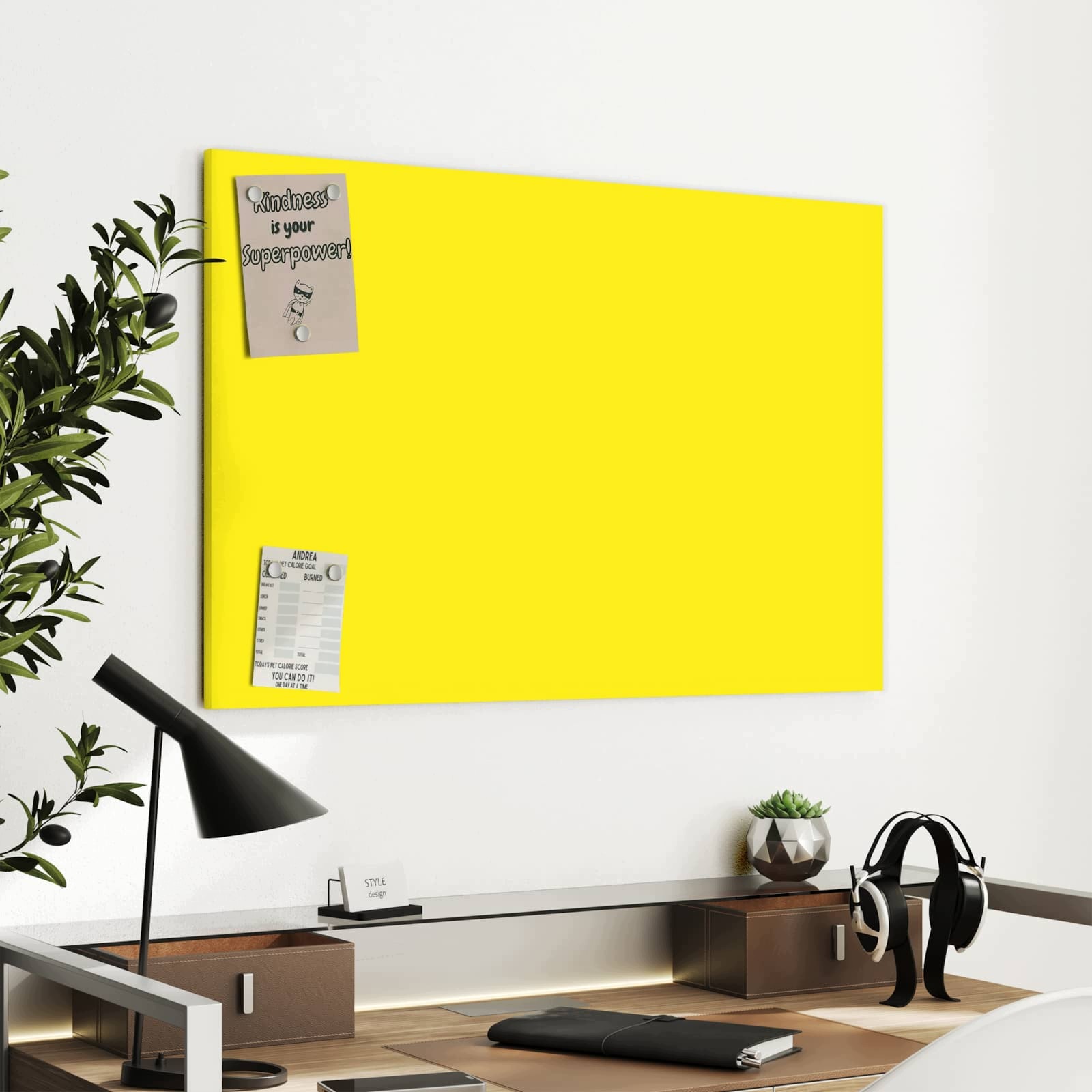 Magnetická tabule Žluté Pozadí A 90 × 60 cm