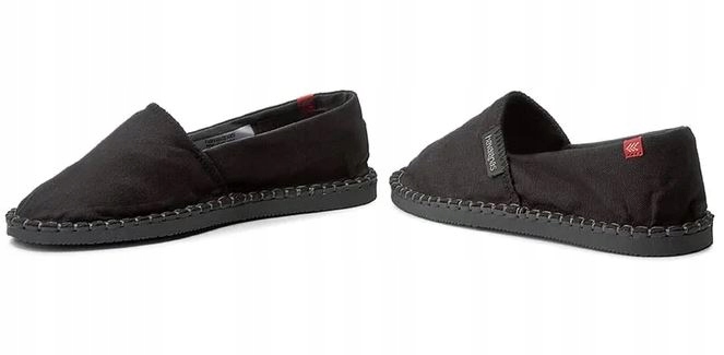 HAVAIANAS ESPADRYLE CZARNE Z LOGO WSUWANE 42 ŻKA Oryginalne opakowanie producenta brak