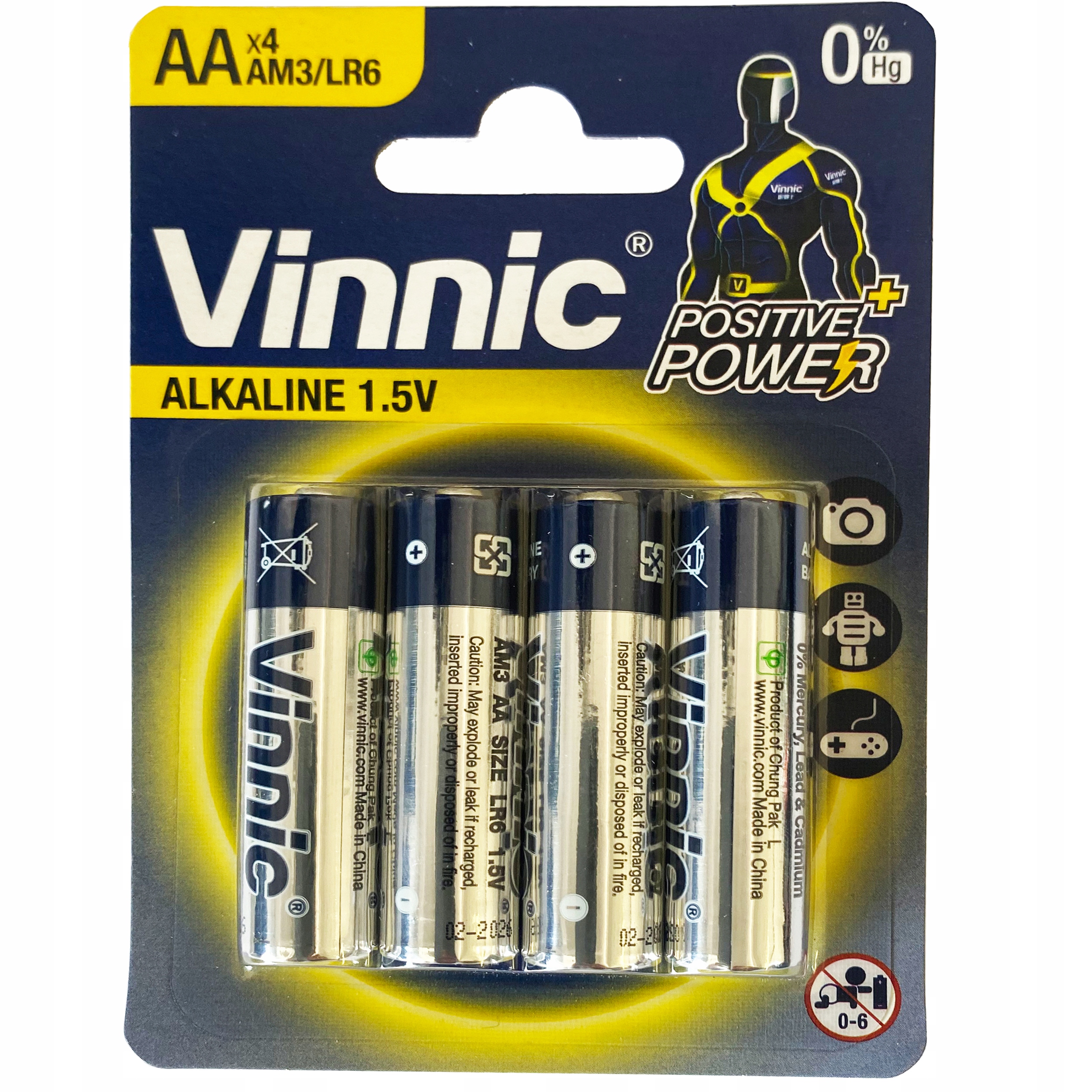 

Vinnic LR06 Aa bateria alkaliczna 4 szt.blister
