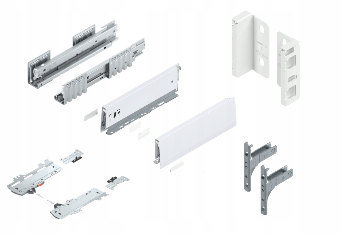 Blum Šuplík 350 zásuvka Low M Tip-On White