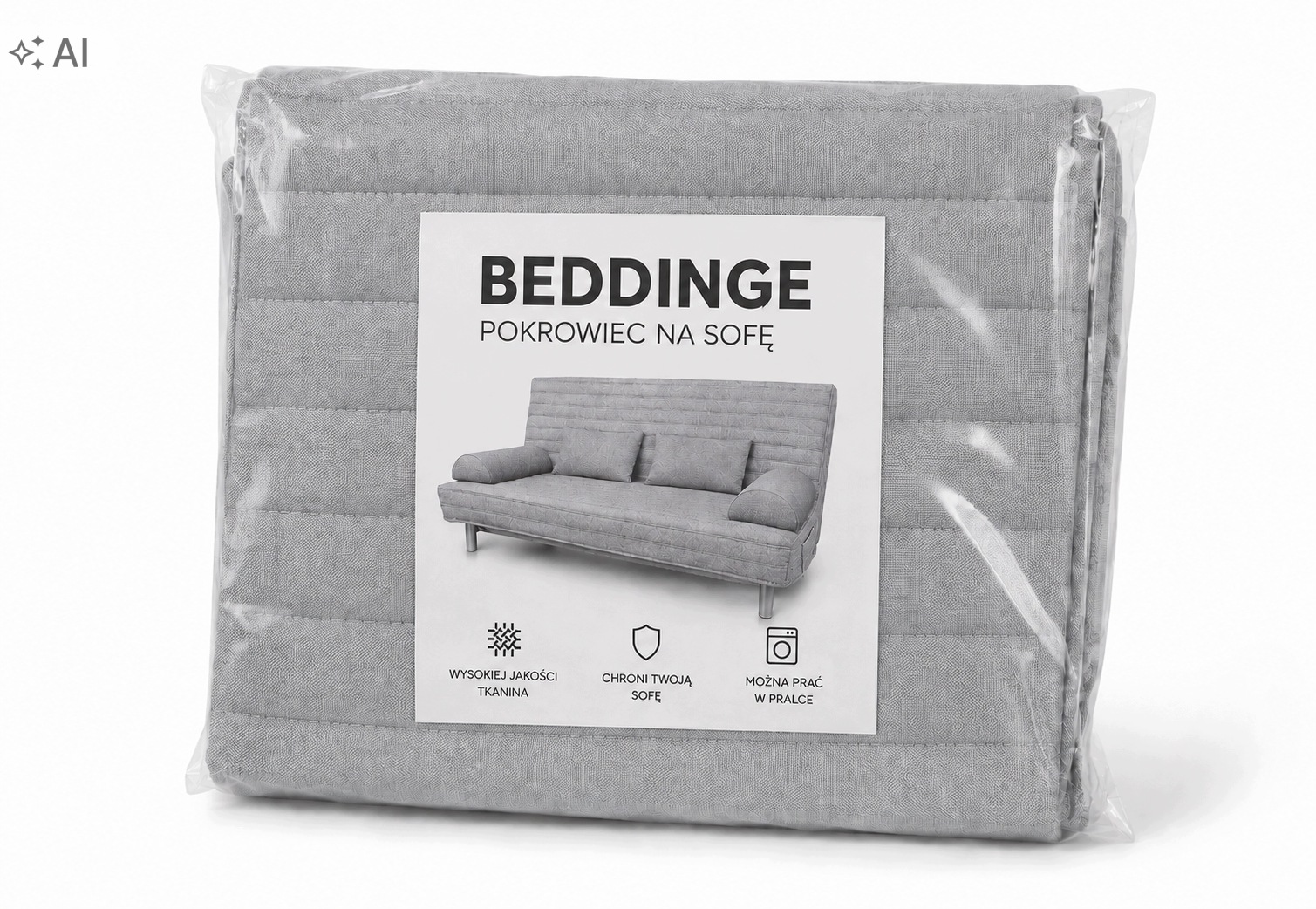 Pokrycie sofy Ikea Beddinge pokrowiec na sofę szary