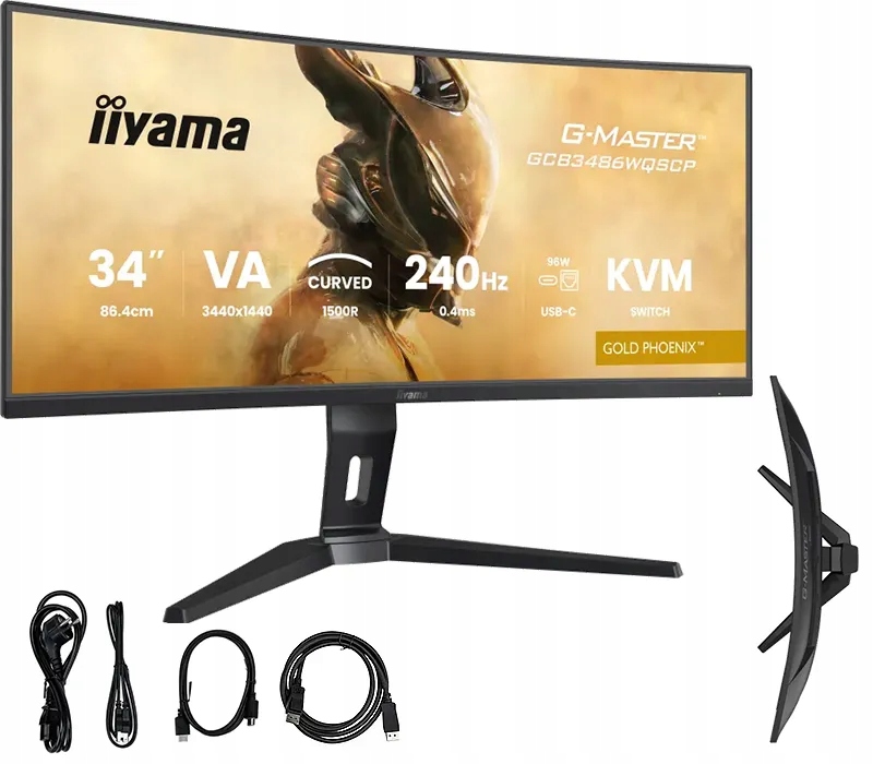 Monitor iiyama G-Master GCB3486WQSCP-B1 34 Uwqhd Va Led, 240Hz, 0.4ms, Hdr,
