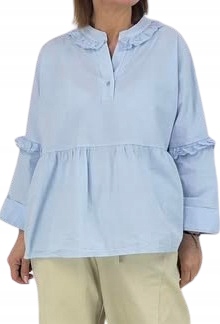 Bavlněná Košile S Volánky Oversize & Comfort Wiya Italia Nová Kolekce