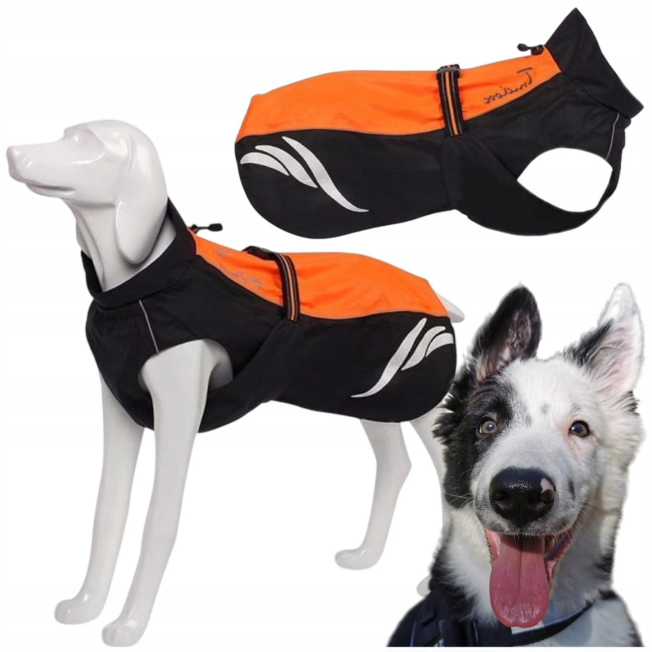 Levně Dešťová Bunda Pro Psa Derka Kabát Truelove Oranžová Xxs