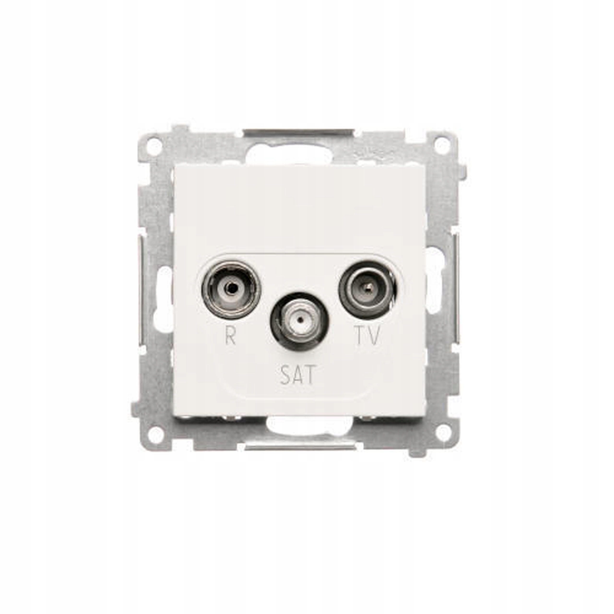 Anténní zásuvka R-tv-sat koncová bílá matná Simon 55 TASK.01/111