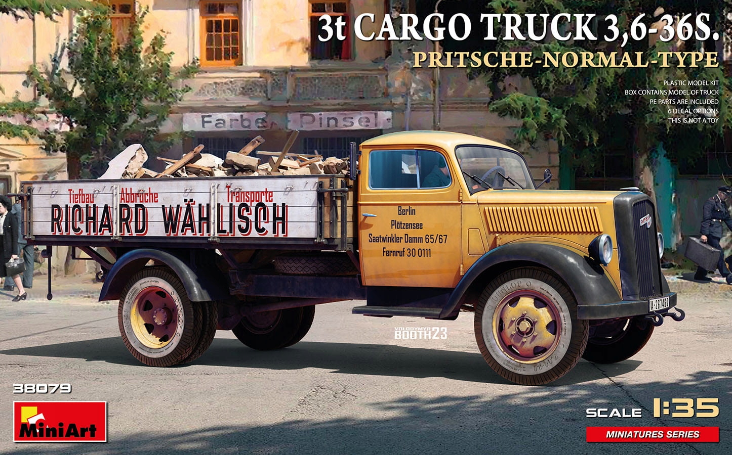 3t Cargo Truck 3,6-36s. Pritsche-normal-type 1:35 MiniArt 38079
