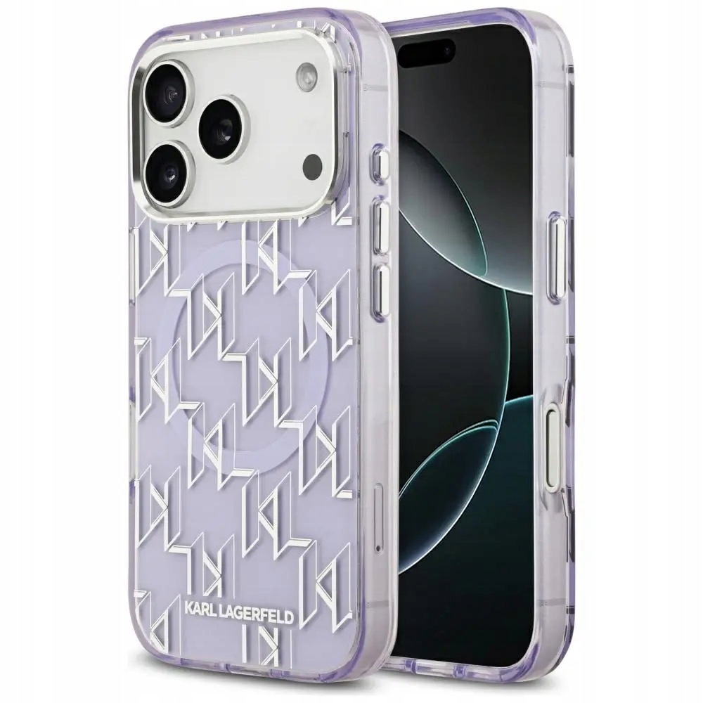Etui Karl Lagerfeld IML Kl Monogram MagSafe na iPhone 17 Pro Max fioletowe