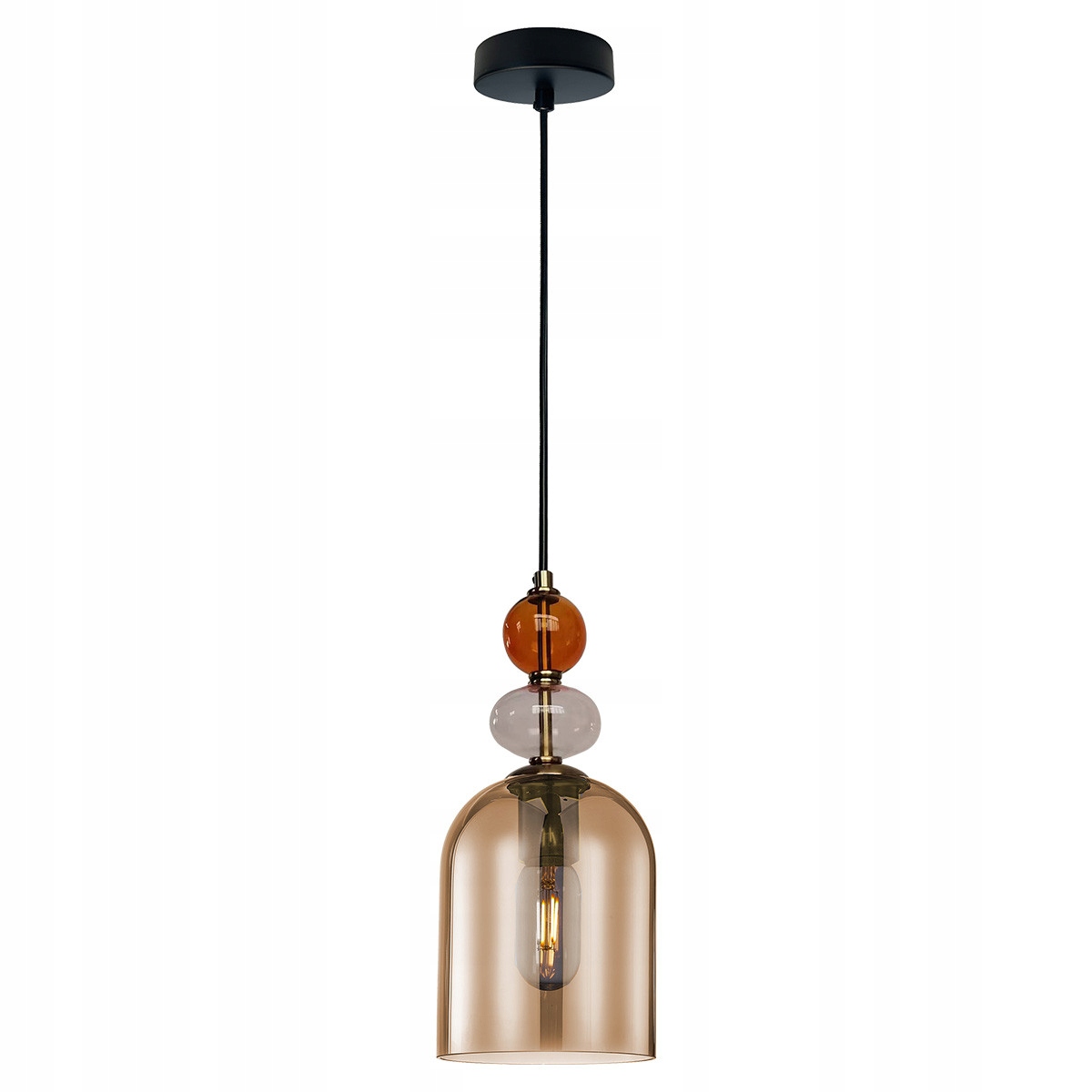 Moderný reflektor s jemným rámom v odtieňoch jantáru Tropea