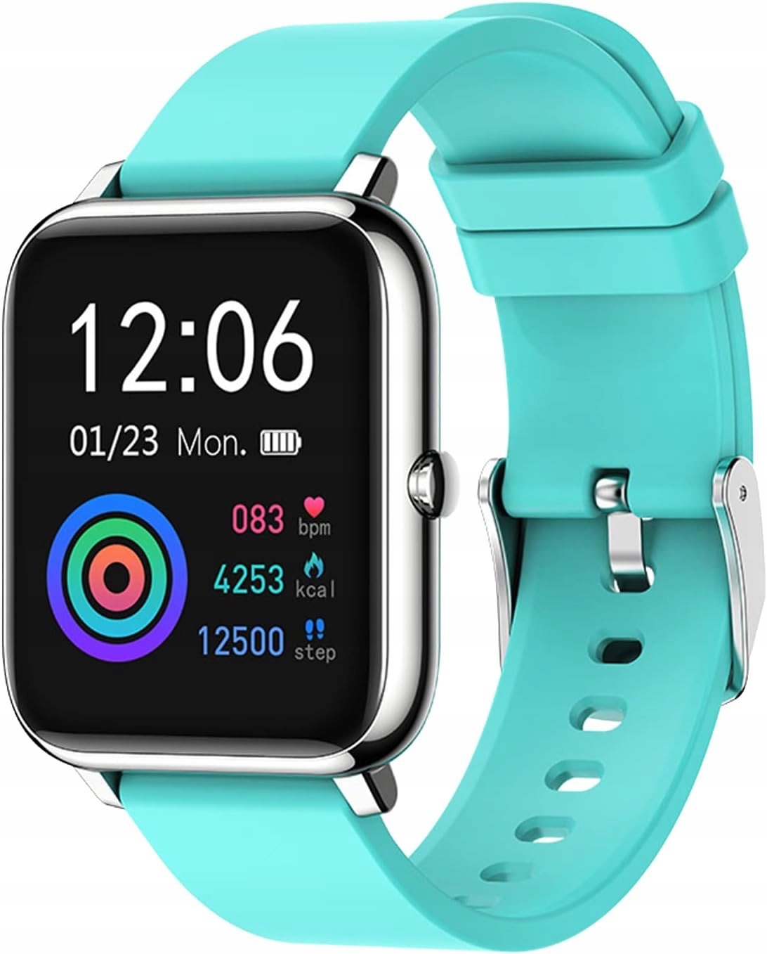 Smartwatch 1,4 Cala Zegarek Na Rękę IP67 Niebieski Pasek Sportowy