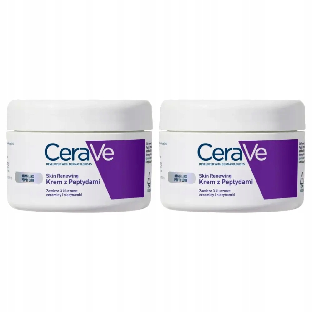 2x CeraVe Skin Renewing Ujędrniający krem z peptydami, 48 g