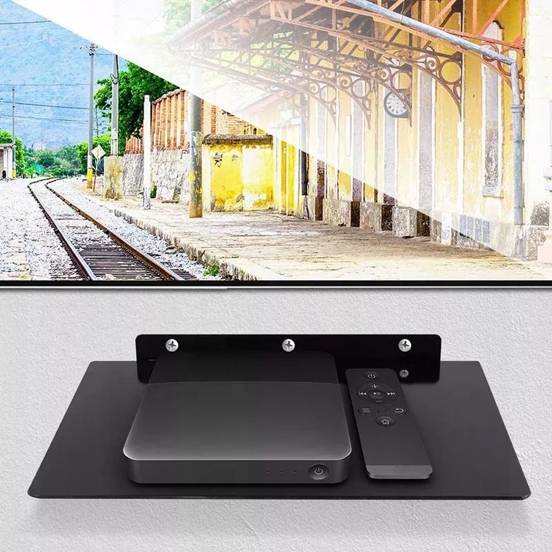 PÓŁKA SZKLANA ŚCIENNA UCHWYT NA POD DEKODER TV DVD Stan opakowania oryginalne