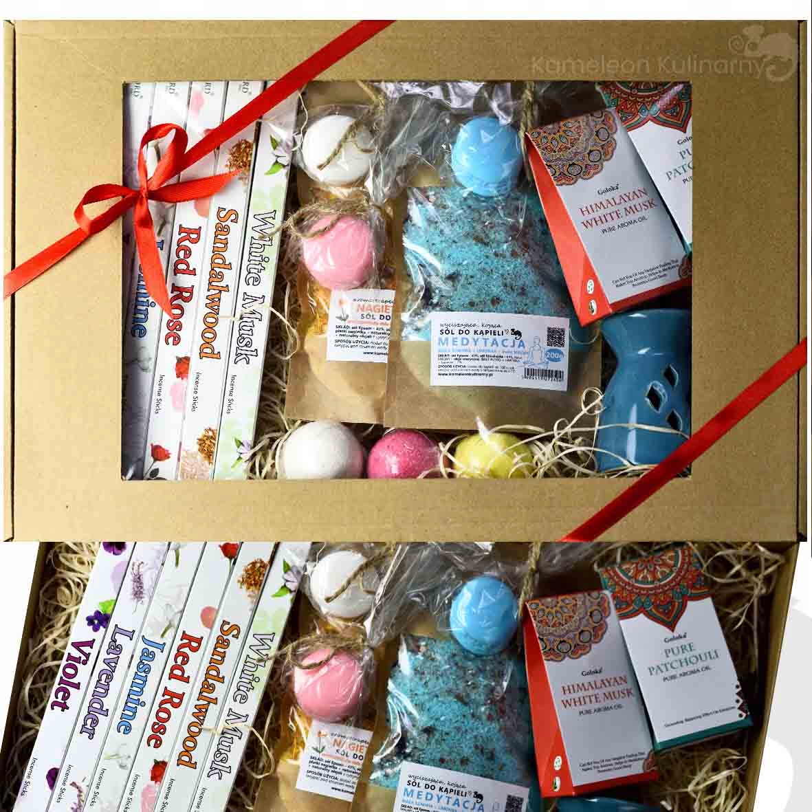 

Zestaw Prezentowy kominek mydła olejki kule Spa