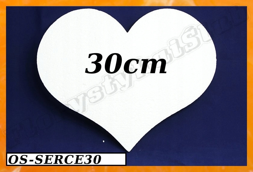 Serce styropianowe PEŁNE 30x40cm ślub OS-SERCE30 Marka Pogotowie Florystyczno-Ślubne