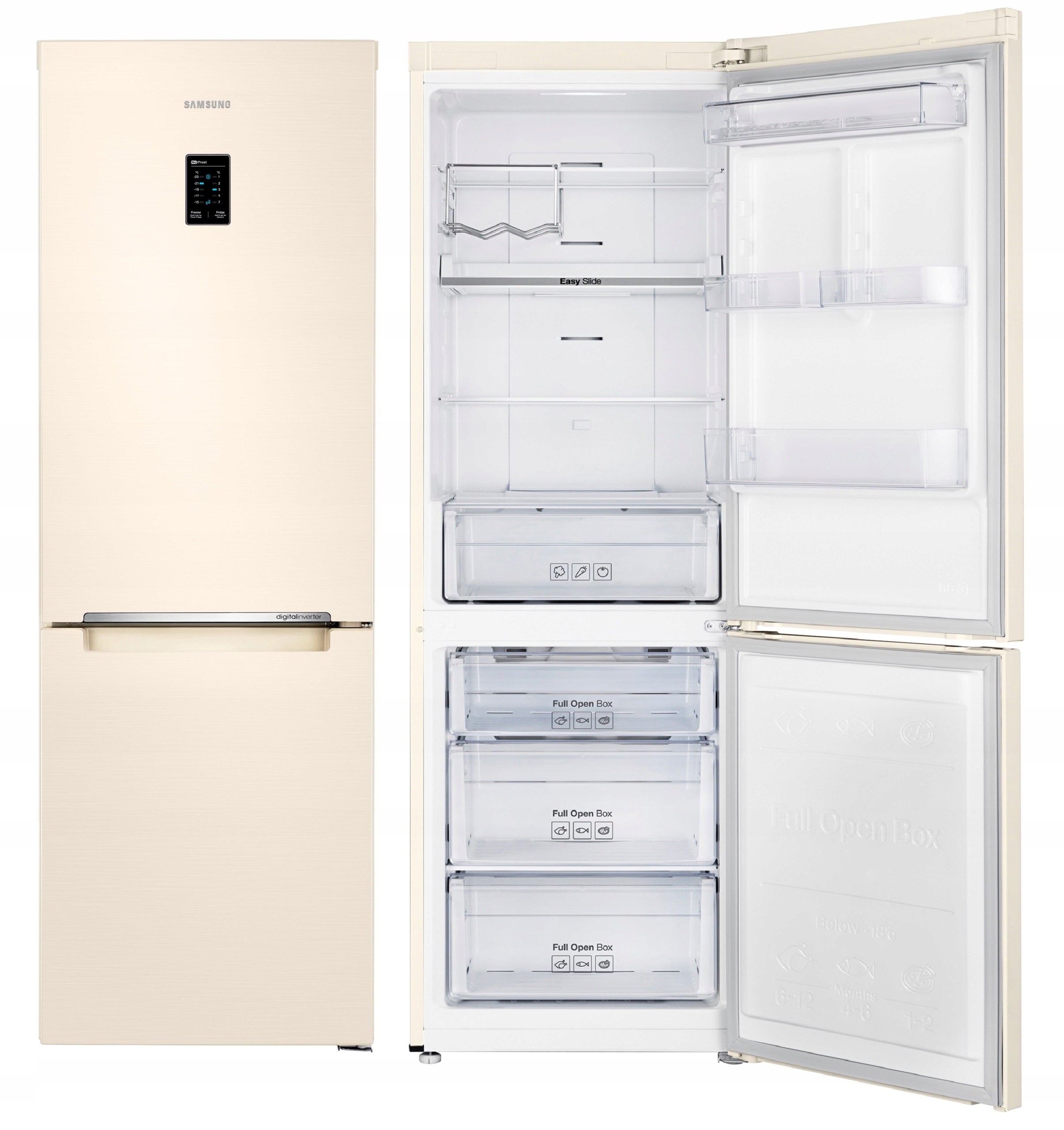 

Lodówka Samsung RB31FERNDEL beżowa NoFrost 310l