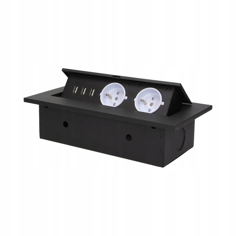 Zásuvky zapuštěné do desky černé OR-AE-1324 Orno