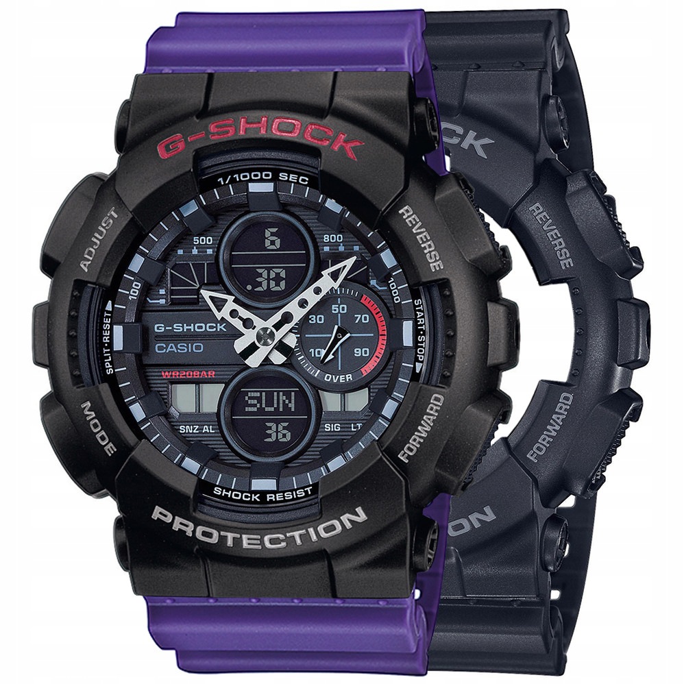 Sada G-shock GA-140-1A1ER Černá Fialová