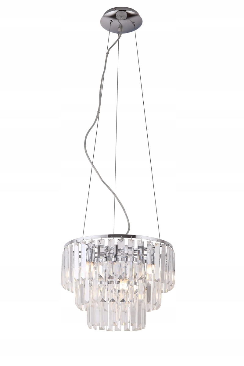 Żyrandol glamour z kryształkami 9xE14 do pokoju dziennego Maxlight