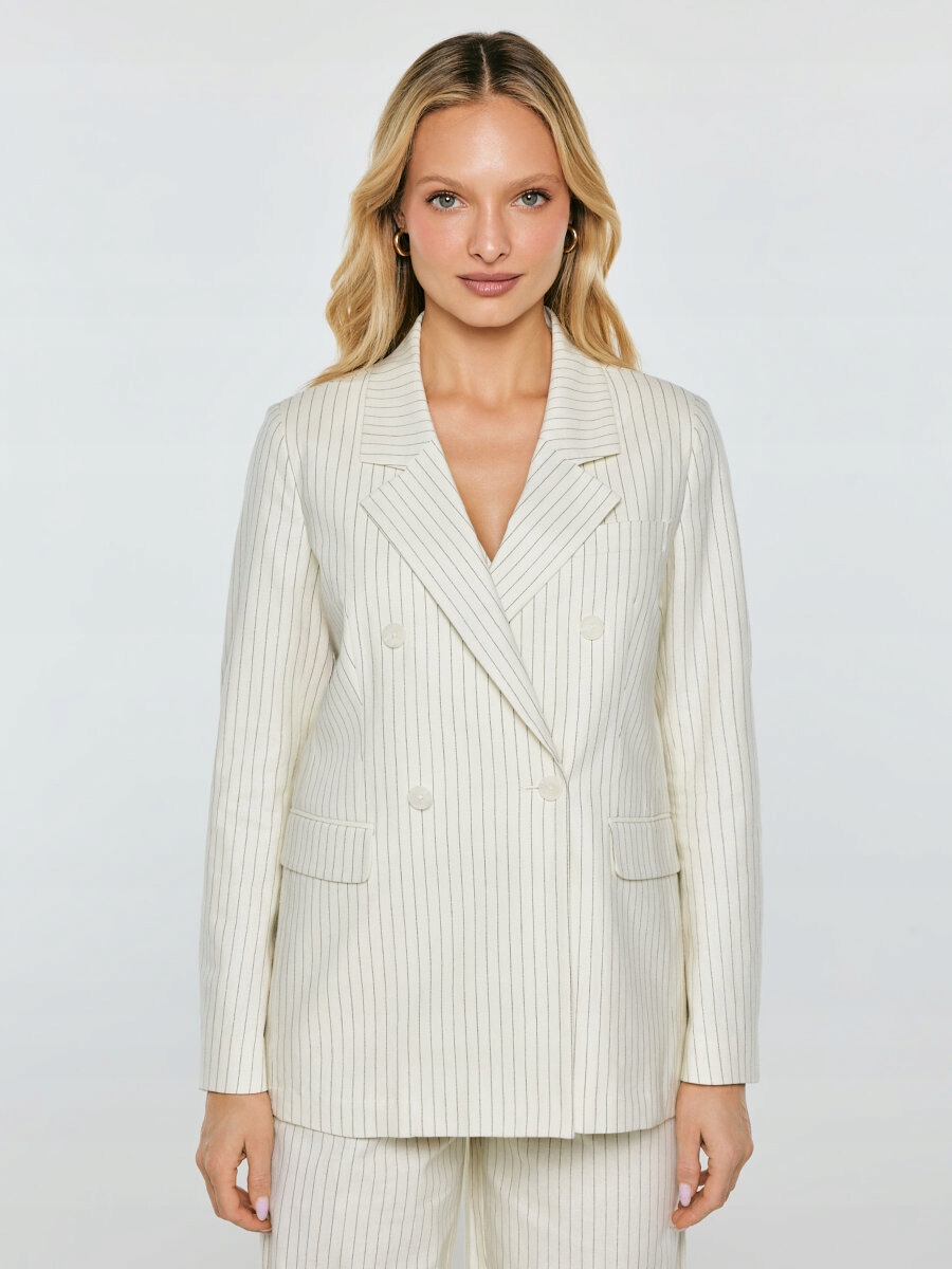 Big Star Sako s krémovým proužkem Kinnia 102 XL