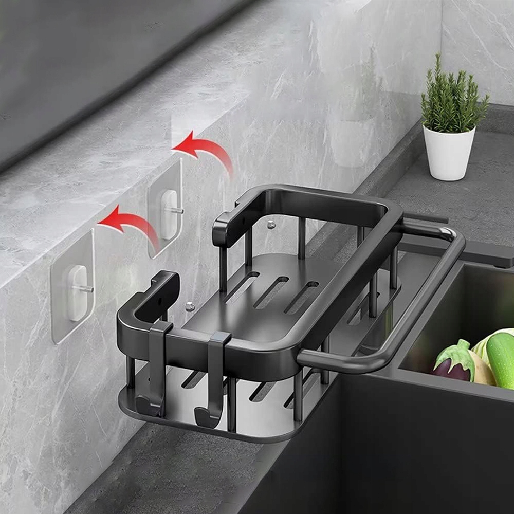 PÓŁKA KUCHENNA WISZĄCA ŚCIENNA WIESZAK ORGANIZER DŁUGI OTWÓR DRENAŻOWY Liczba poziomów 1