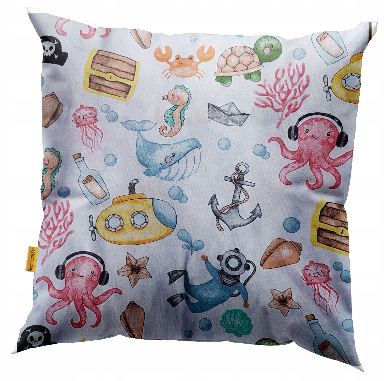 

Poszewka ,jasiek 40x40 cm .Podwodny świat.