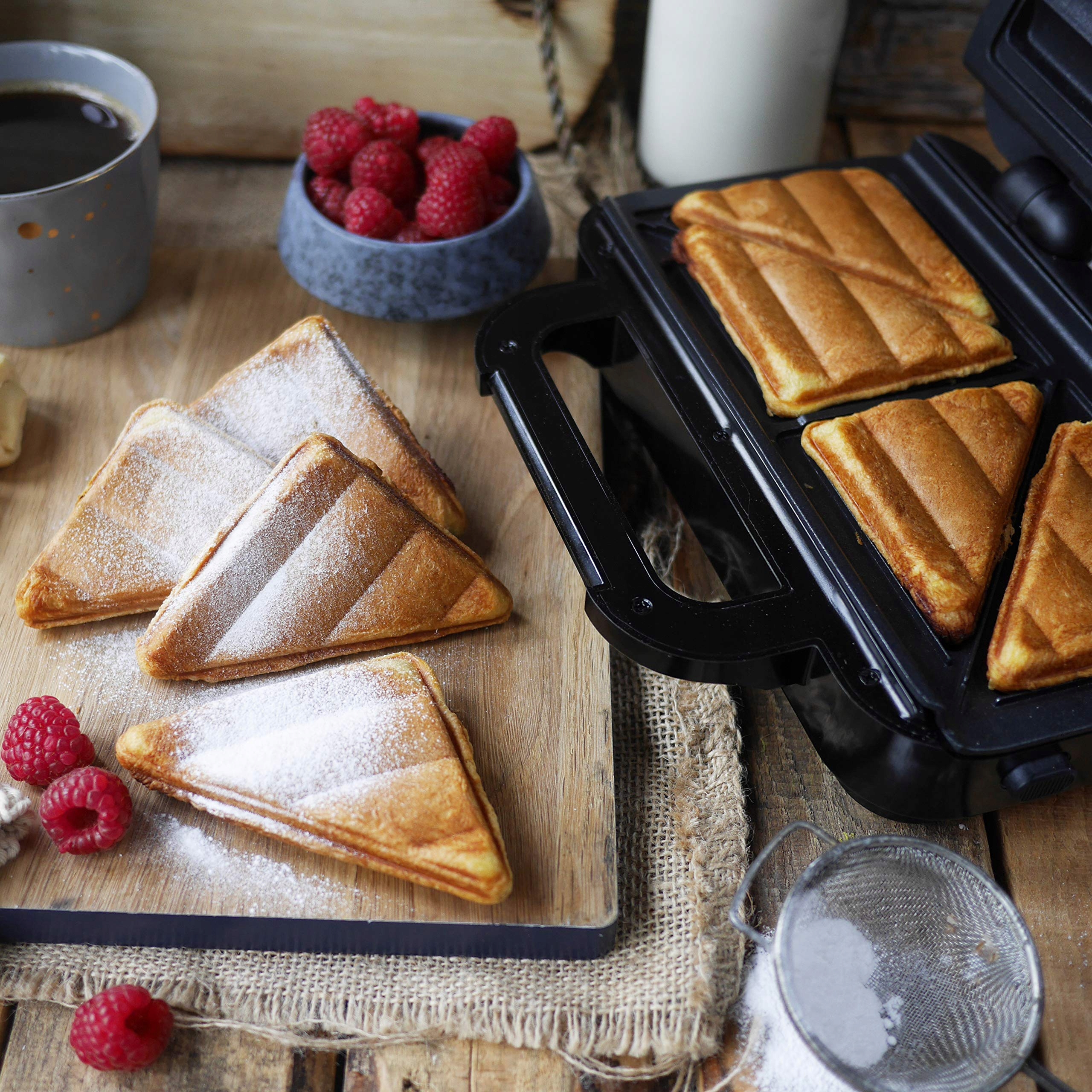 BREVILLE Sandwiczowy Opiekacz Z Głębokimi Płytami Stal Nierdzewna Czarny — miniatura 4