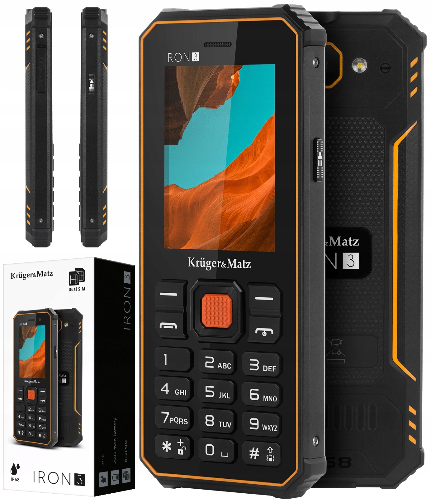

Telefon Pancerny Kruger Iron 3 Solid Strong IP68